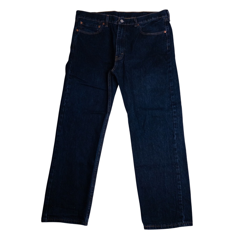 Levi's 505 Regular Fit Jeans Mens 38x30 Dark Wash‎ Excellent Straight Leg Denim